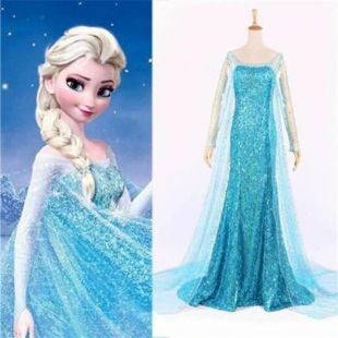 La robe de Reine de glace bleue d'Elsa ...