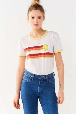 Truly Madly Deeply Tennis Ringer Tee - Urban Outfitters