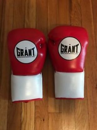 Vintage Grant Boxing Gloves Red Leather 10oz