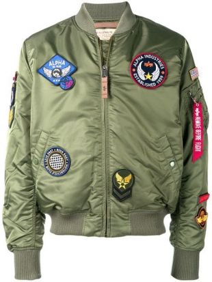 Alpha Industries Embroidered Patches Bomber Jacket    Farfetch