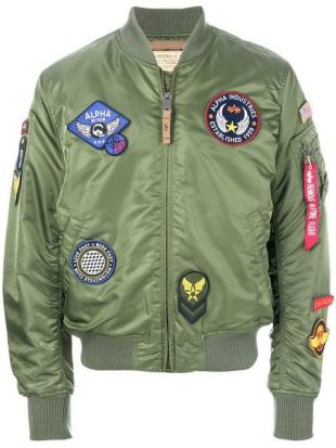 Alpha Industries Patch Detail Bomber Jacket    Farfetch