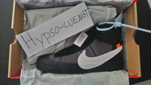 Nike Blazer Off White Black 7US 6UK 40EU | eBay