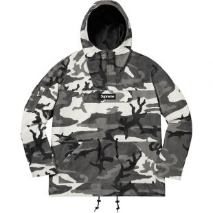 Supreme Leather Anorak Hooded Snow Camo Size: M L XL