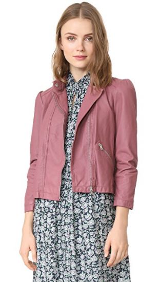 Rebecca taylor clearance navy leather jacket