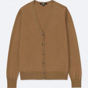 Uniqlo CARDIGAN M RINOS EXTRA FIN COL V FEMME UNIQLO