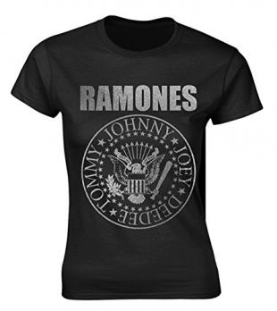 T-shirt Femme Springfield Motif Ramones - Manches Courtes, Coupe Urbaine, Coton Confortable