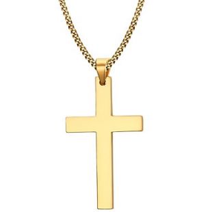 Pendentif croix de collier plaqué or
