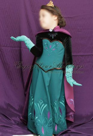 La Reine des Neiges 1 Frozen 1 Elsa Robe de Couronnement Cosplay Costu