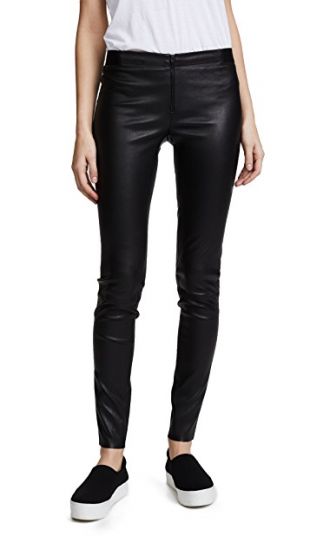 alice + olivia Zip Front Leather Leggings | SHOPBOP