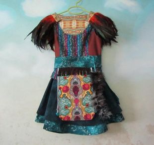 EraOfMakeBelieve - AFTER HALLOWEEN DELIVERY Peter Pan's Neverland Tiger Lily  Pirate Costume: Girl's Size 3 14, All Cotton, Made To Order Only