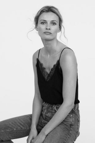 Top en jersey avec dentelle   Noir   FEMME | H&M FR