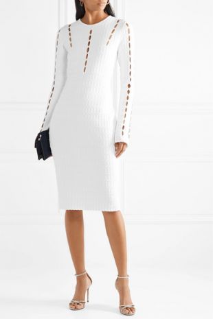 Cutout Ribbed Stretch-Knit Dress by Narciso Rodriguez