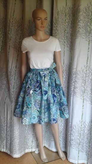 Jupe turquoise taille réglable 12 ans - Vêtements