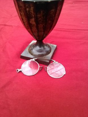 Oeil de Hutten antique Oxford or blanc Pince Nez lunettes lunettes