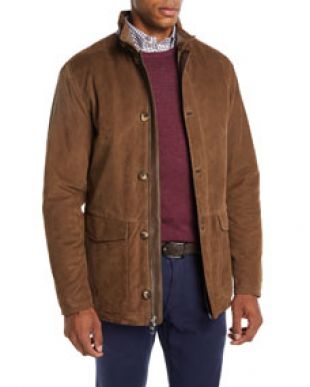 Peter Millar Mens Steamboat Suede Field Leather