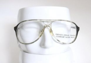 Vintage 80 ' s cadres de lunettes de soleil aviateur unisexe gris fumé