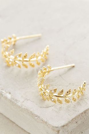 Feathered Frond Hoops from Anthropologie