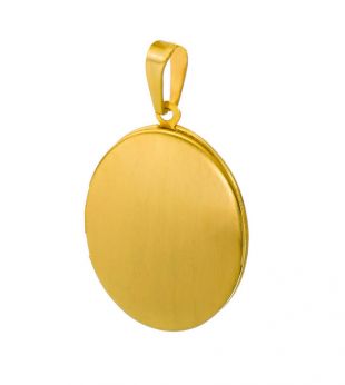 médaillon ovale mat acier inox pour 2 photos pendentif amulette pvd doré | eBay