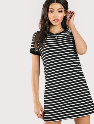 Robe Tee rayure