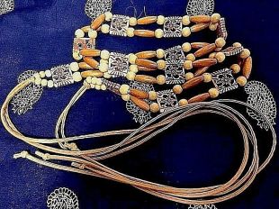 Wood Beads Women Belt Vintage 60s Hippie Handmade Beige Brown   30" Plus | eBay