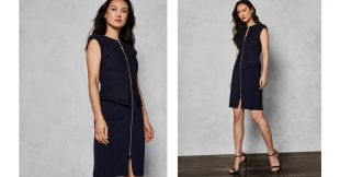 Ted Baker KWYLI Structured zip peplum dress Ted Baker