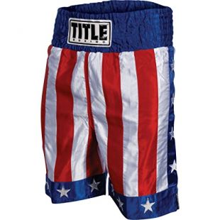 Title American Flag Boxing Trunks, Small