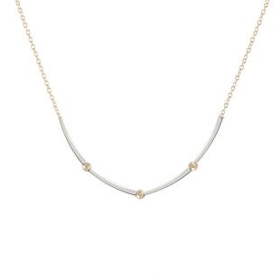 Square Tube Mixed Necklace by Peggy Li