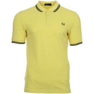 Fred Perry Twin Tipped Shirt Chartreuse Black