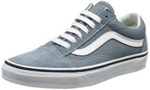 Vans Unisex Adults Old Skool Classic Suede/Canvas Sneakers, Blue (Goblin Blue/True White), 4 UK (36.5 EU)