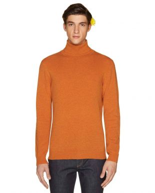 Pull à col roulé en laine Orange Benetton