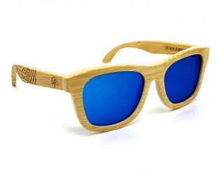 Wildwood Kids Wayfarer Bamboo Wooden Polarized Sunglasses Ages 7 to 13
