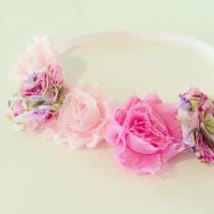 Rose Bohème fleur couronne | Couronne de fleur rose pour bébé les bambins filles adultes, couronne de fleurs sauvages un Boho anniversaire, couronne de fille de fleur