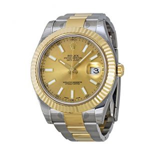 Rolex Datejust II Champagne Dial 18k Two-tone Gold Mens Watch 116333CSO