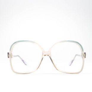 Lunettes vintages | des années 70 lunettes | des années 1970 oversized verres cadres | Cadre de lunettes claires avec un Accent bleu Lisa 3