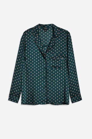 Geometric Print Pyjama Shirt by Topshop