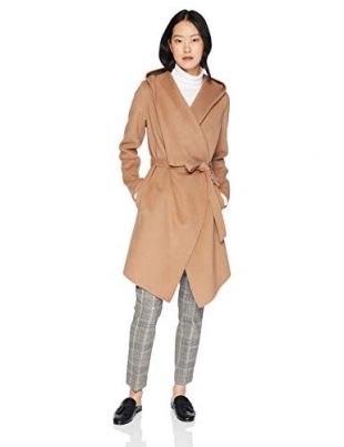 Soia & Kyo Women's Samia Double face Wool Coat, Almond, M