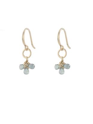 Tiny Gemstone Circlet Earrings by Peggy Li