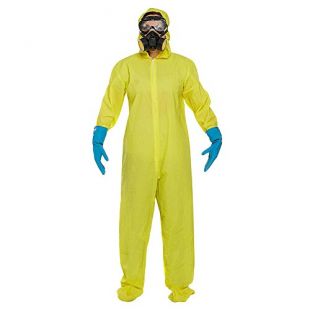 Adultes Bad Chimiste costume comprend Combinaison, masque, lunettes et gants