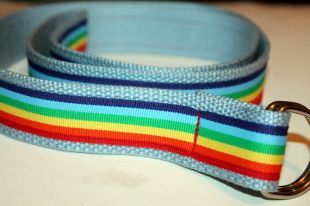 Retro Rainbow Belt 1.25" Wide Mens rainbow belt Ladies Rainbow BElt Adult Size Rainbow Belt Costume Belt