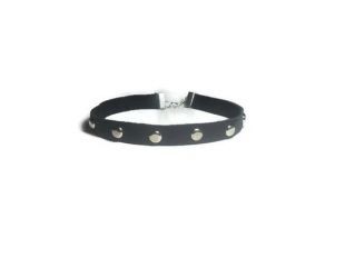 Tour de cou en cuir noir, tour de cou noir clouté, Punk RAS de cou, Rocker RAS de cou, tour de cou gothique, Collier ras de cou, mince en cuir RAS de cou, tour de cou noir fin