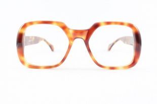 Cadre de lunettes vintage des années 80 | NOS années 1980 lunettes cadre | Ambre écaille surdimensionné carrés lunettes   pagode