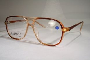 BOUTIQUE BOULEVARD vrai des années 80 des années 1980 de miel jaune brun dégradé en plastique Extra large grand XL Oversize lunettes optiques montures lunettes