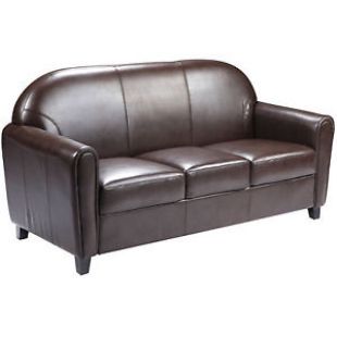 Flash Office Furniture HERCULES Envoy Brown Leather Sofa [BT-828-3-BN-GG]
