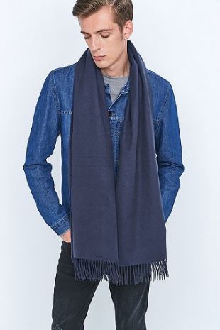 Urban Outfitters Oversize Slate Blue Scarf