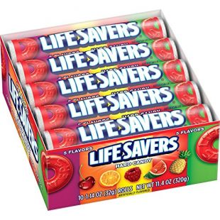 Life Savers - Life Savers Bonbons aux 5 Fruits 32 g - Lot de 10