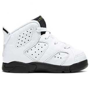 Nike Jordan 6 Retro (td) Toddler 384667-110 Size 7 White/Black
