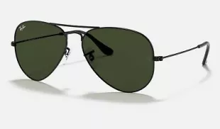 0RB3026 L2821 62MM Large Size Black Green Sunglasses for Men