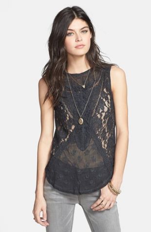 Free People 'Not So Sweet' Lace Tank