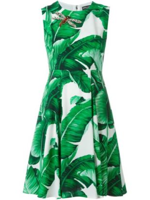 Dolce & Gabbana - robe évasée imprimée