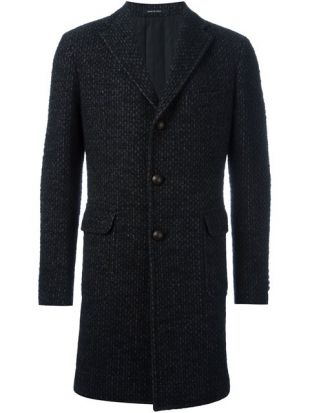 TAGLIATORE  single breasted tweed coat